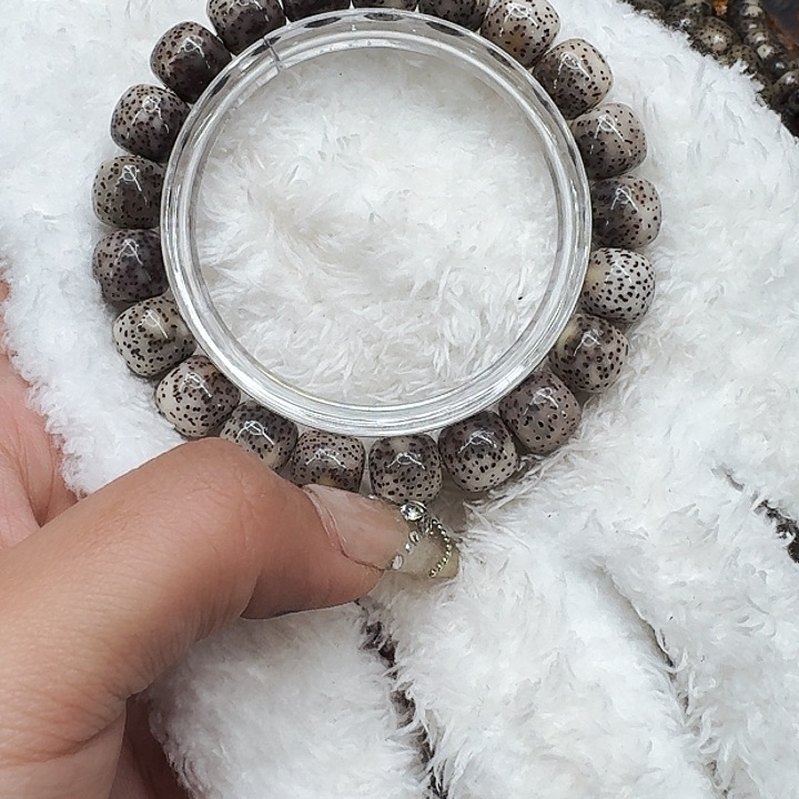 星月菩提手串428尽头卡姿兰黑灰星月菩提11桶单圈