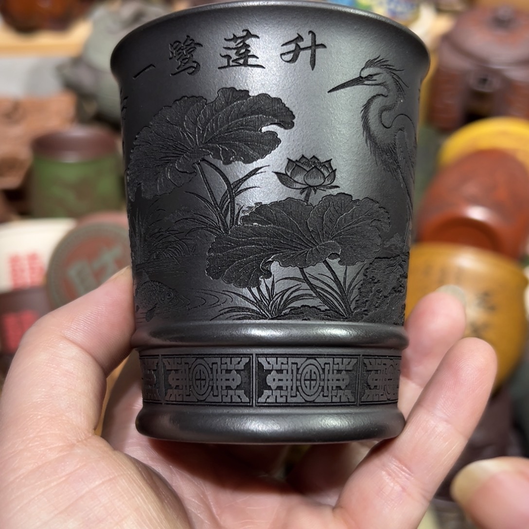 紫砂茶杯宜兴紫砂主人杯