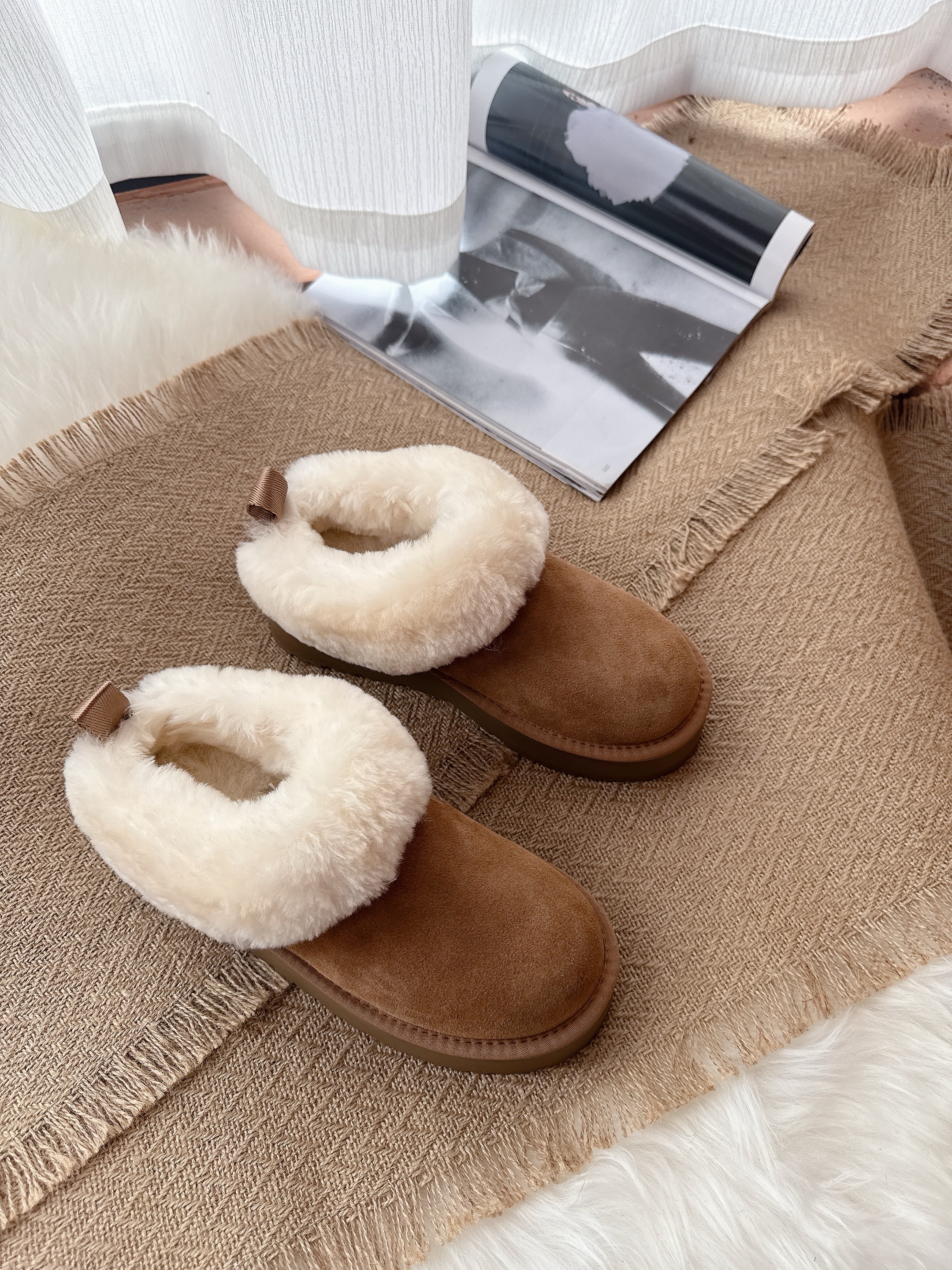 【塔茨勒】桑坡雪地靴厚底增高秋冬新款皮毛一体雪地靴