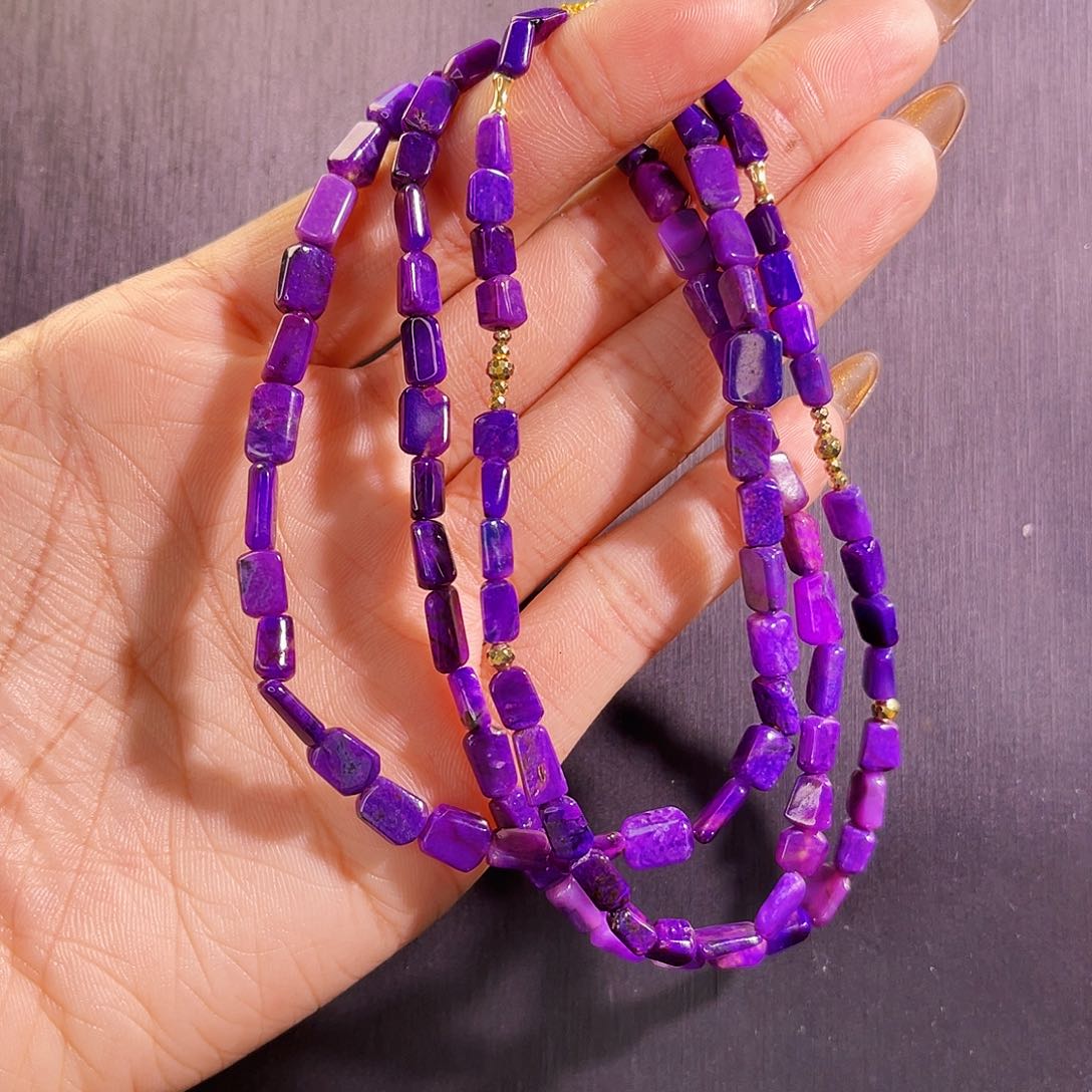 苏纪石（舒俱来）毛衣链k金未镶嵌