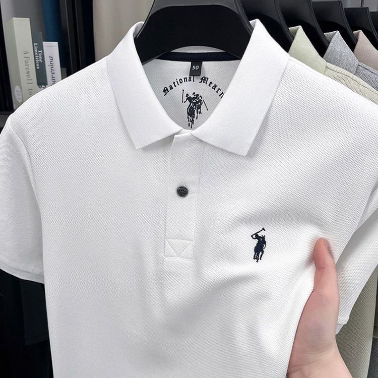 【桐先生专属】春夏新品男士短袖T恤保罗POLO衫休闲翻领刺绣商务男