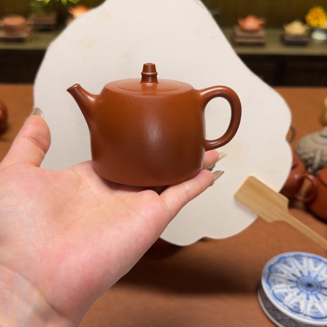 紫砂茶壶160cc，小煤窑朱泥，全手工制作