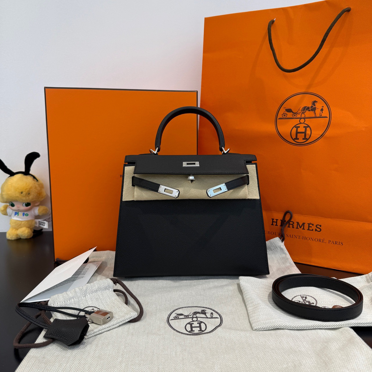 全新未使用 Hermes/爱马仕 悦奢臻选/大全套/kelly25/单肩包/K刻