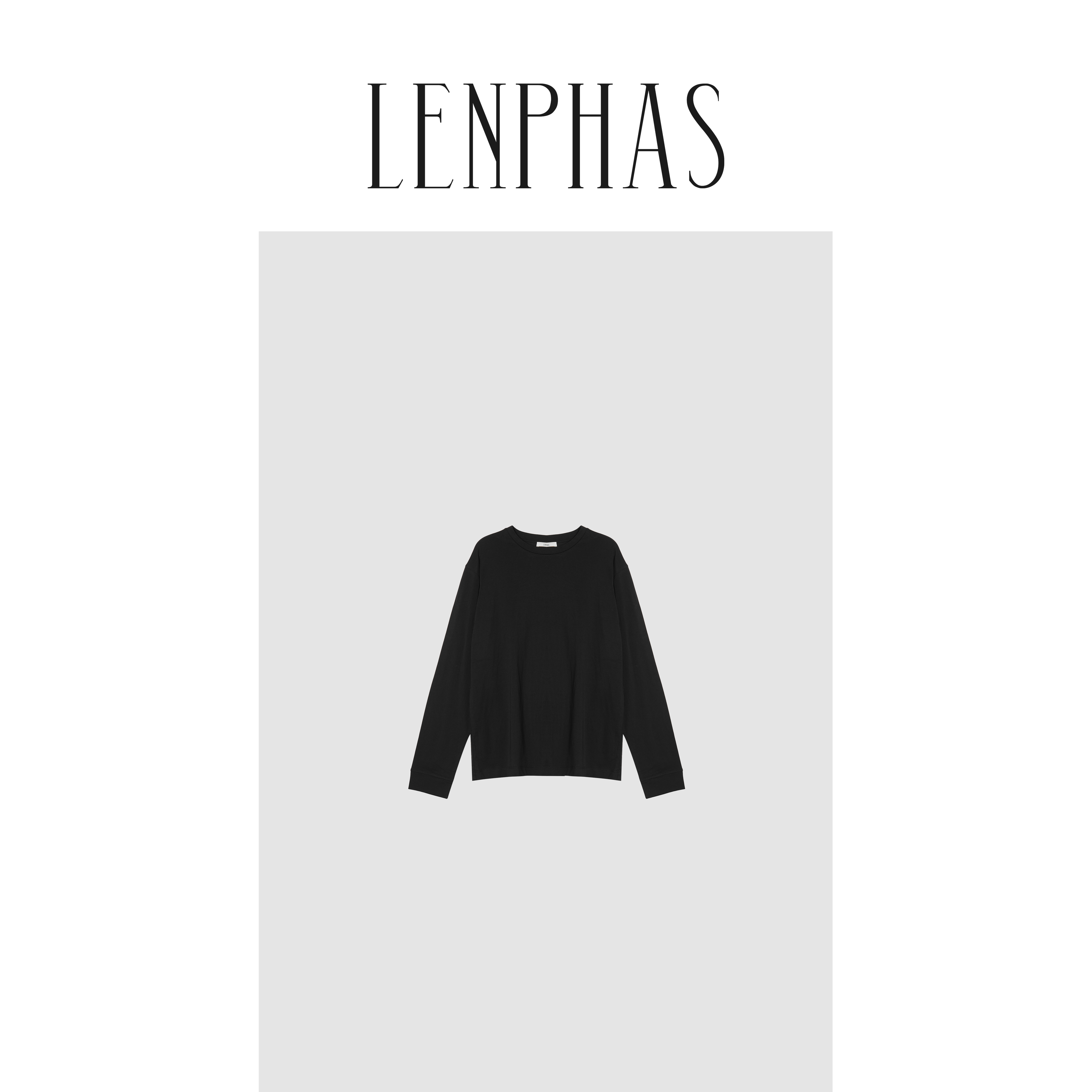【LENPHAS】纯色百搭休闲长袖T恤