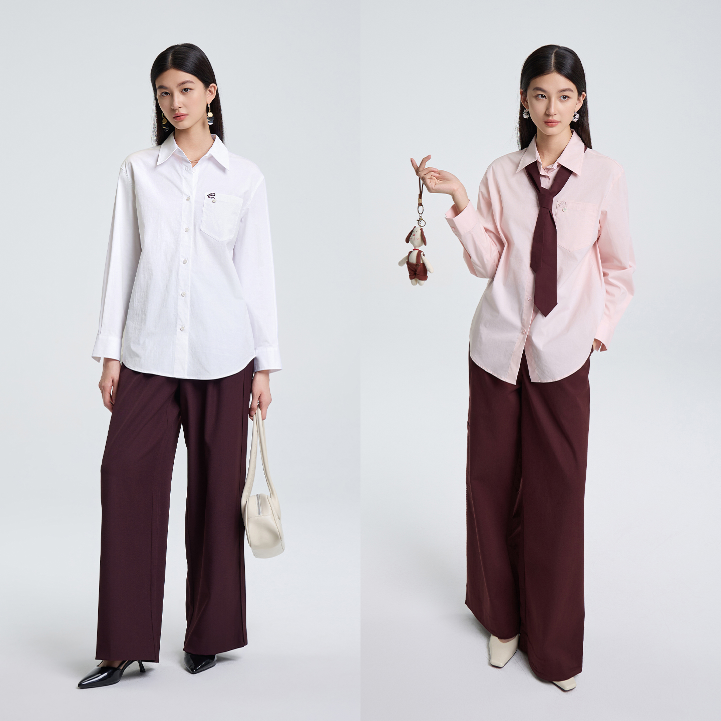 2026春ETC新款休闲时尚衬衫B810上衣夏季外套纯色直筒春秋长袖