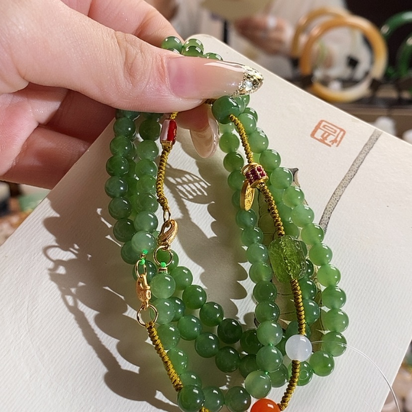 【闪购商品】和田玉项链6mm未镶嵌