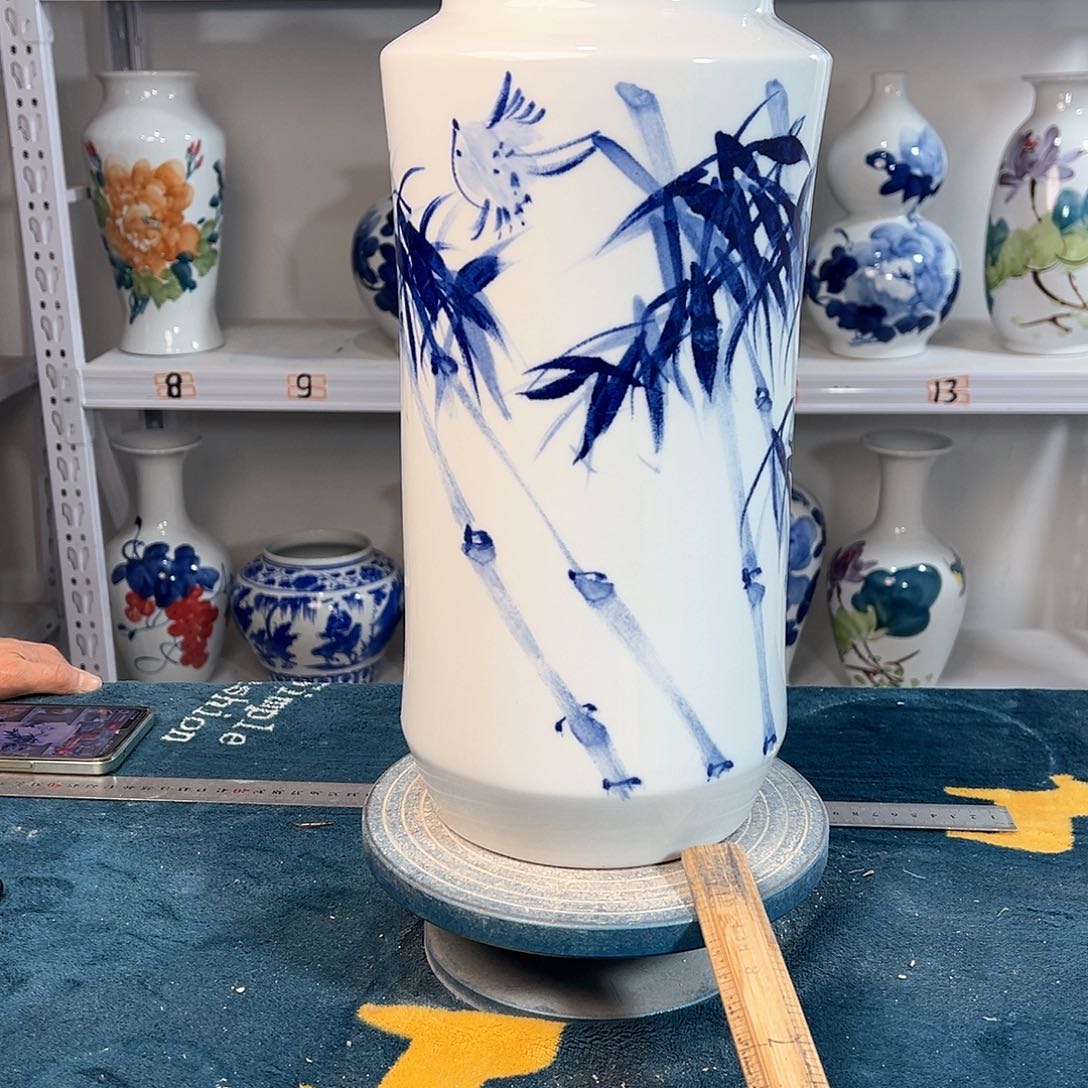 摆件景德镇陶瓷书竹