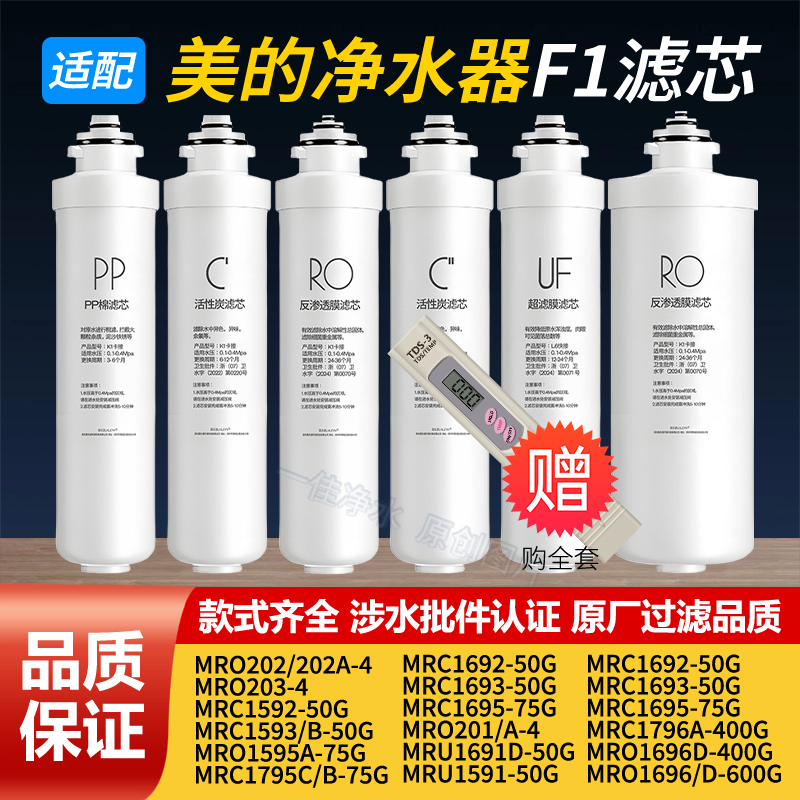 适配美的净水器F1滤芯旋钮通用MRO201A-4/203/MRC1595/1593/1795