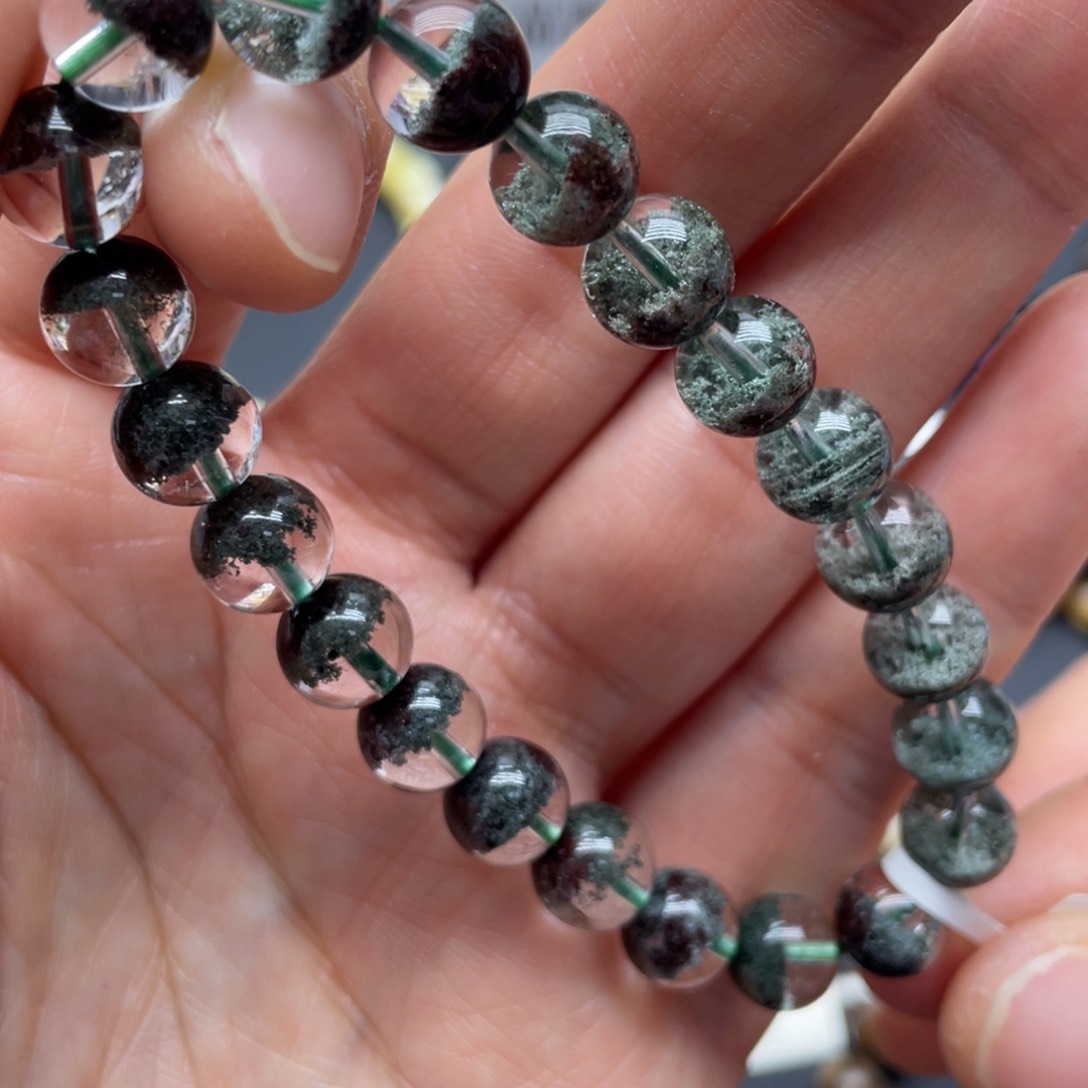 水晶手链未镶嵌绿幽灵聚宝盆