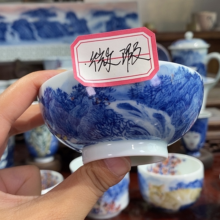 杯舟*景德镇手工手绘陶瓷，高亮兴老师作品