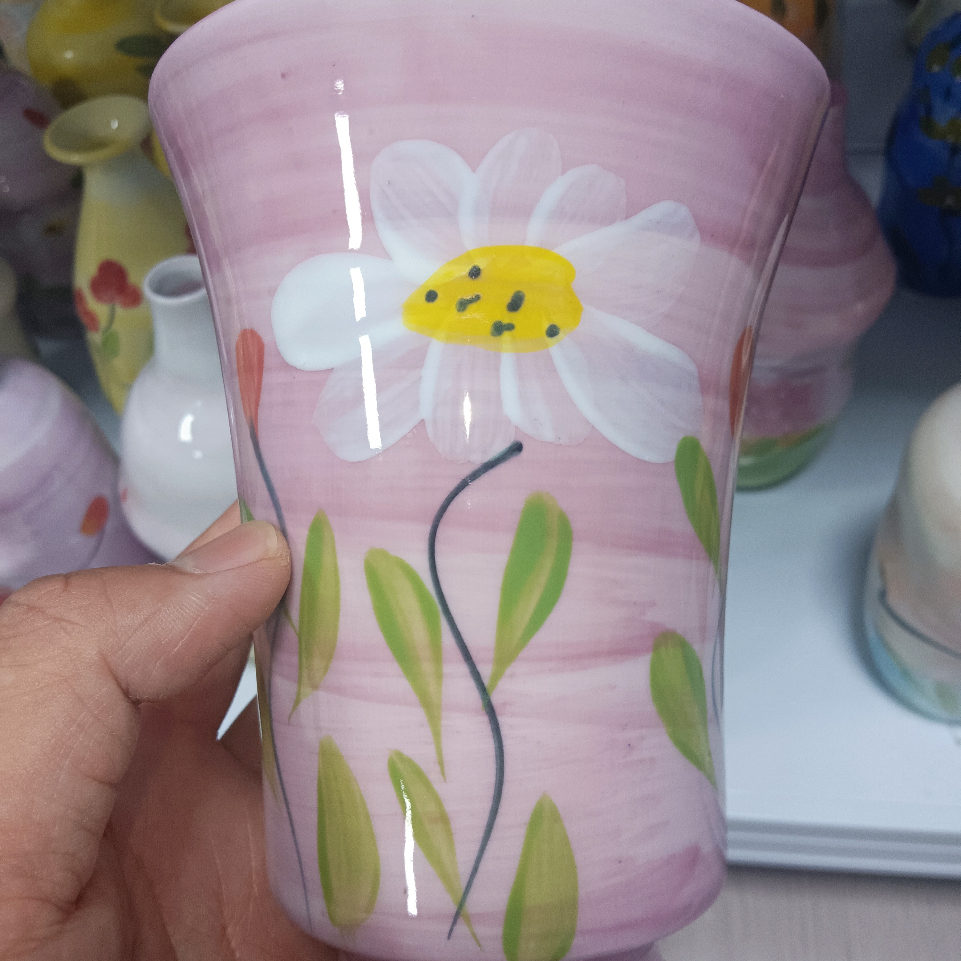 景德镇手工抽象写意花瓶摆件