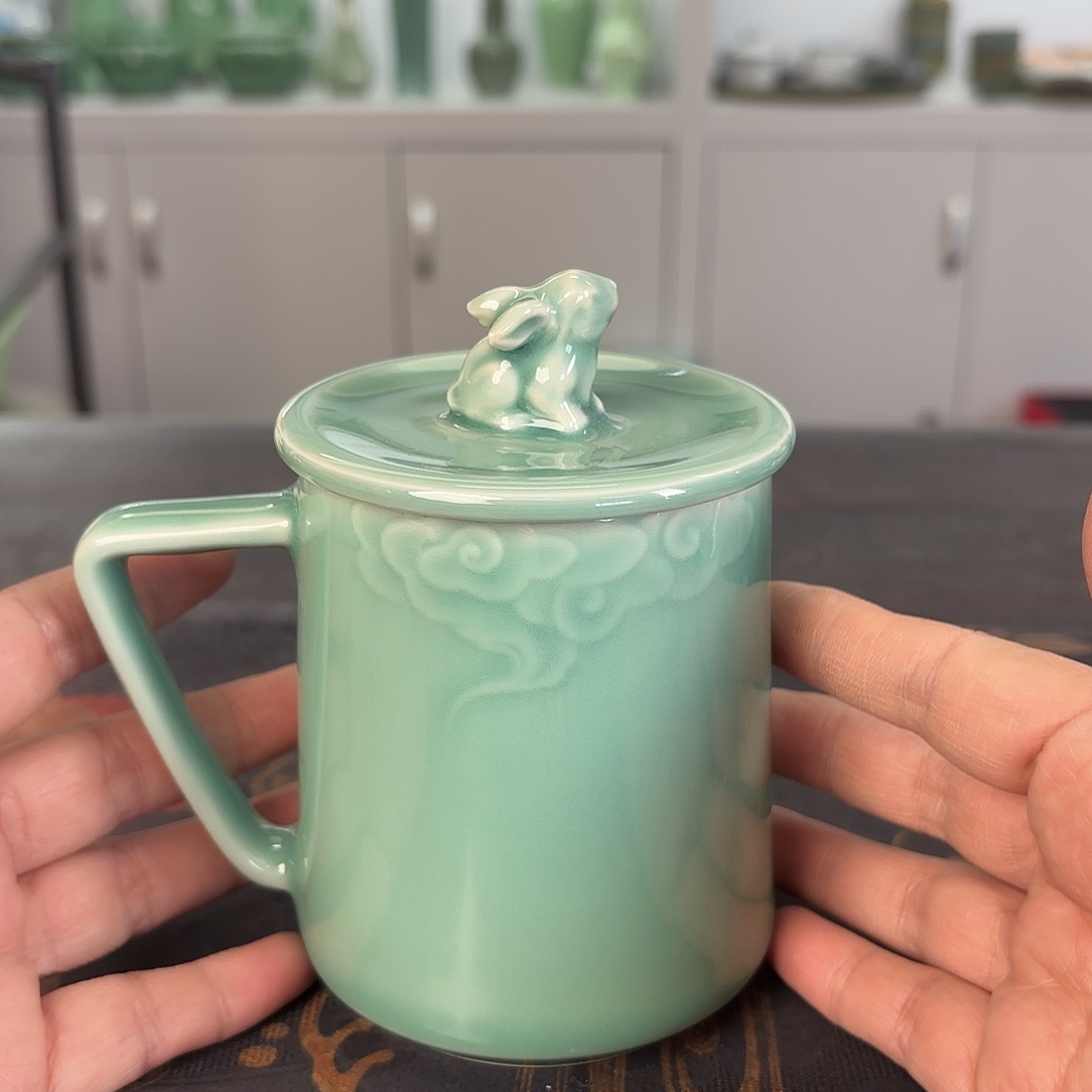 龙泉云间青瓷小米茶器