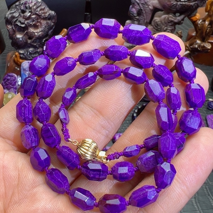 苏纪石（舒俱来）项链18K金镶嵌