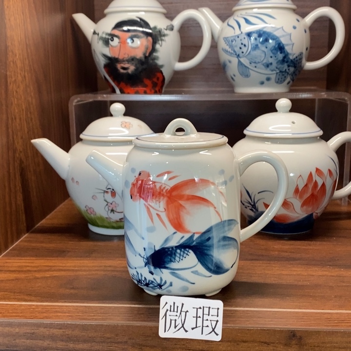 釉下老陶泥手工绘制