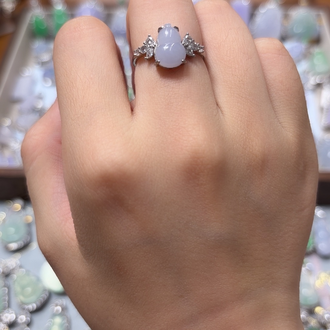 翡翠银S925镶嵌戒指