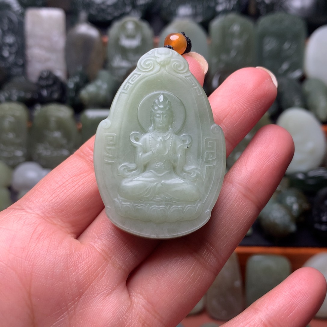 和田玉颈饰未镶嵌挂件34