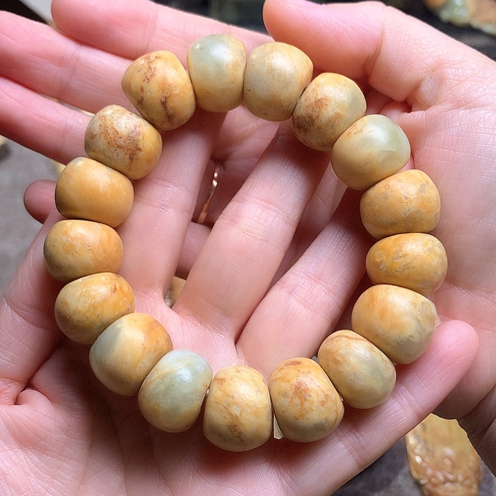 岫岩河磨玉（透闪石质玉）手串未镶嵌用****7