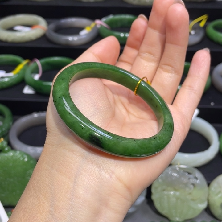 和田玉手镯53+圈口 编号53未镶嵌