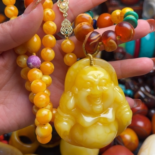 琥珀手串未镶嵌蜜蜡