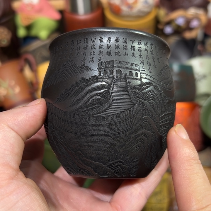 紫砂茶杯宜兴紫砂主人杯