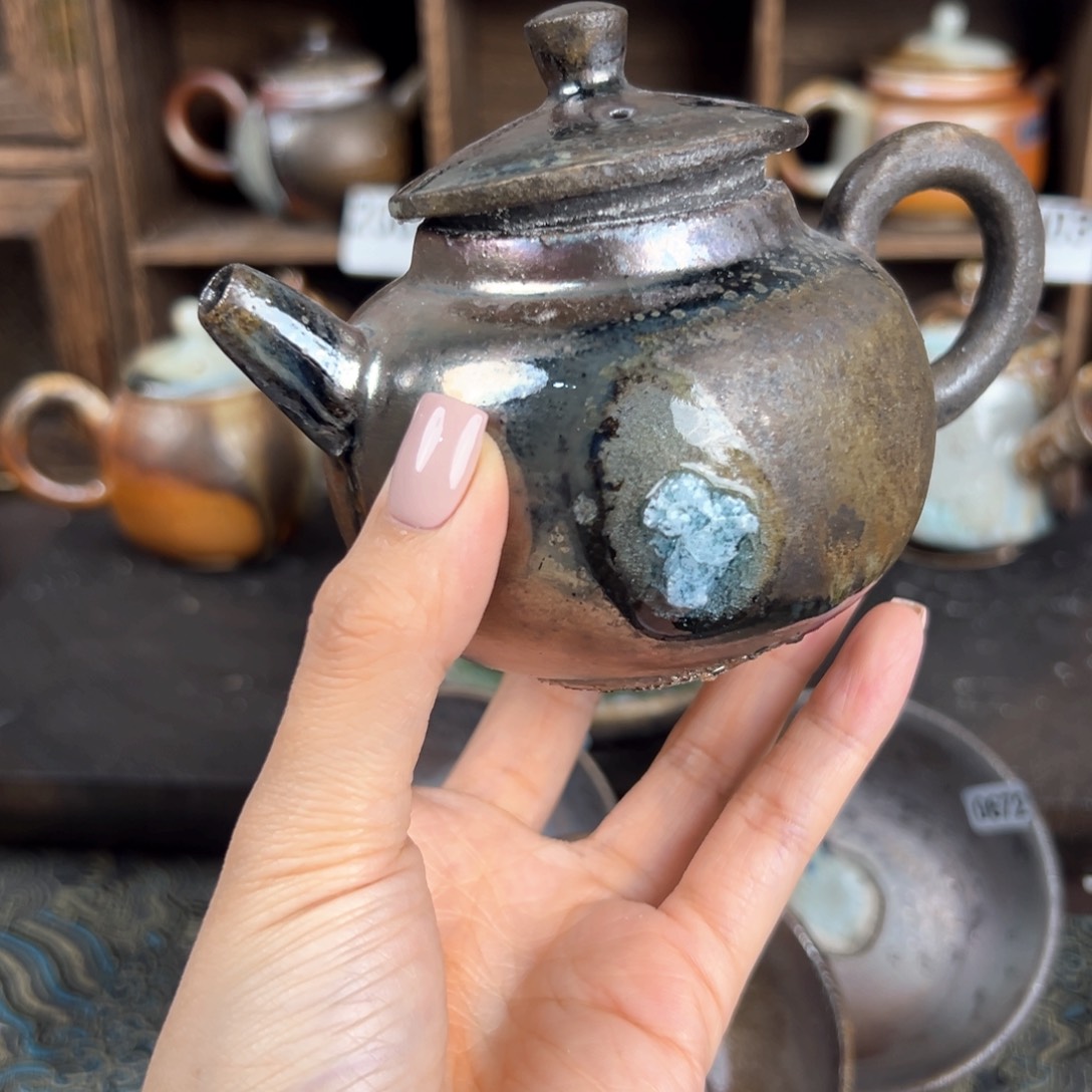 杯柴烧茶器铁胎壶