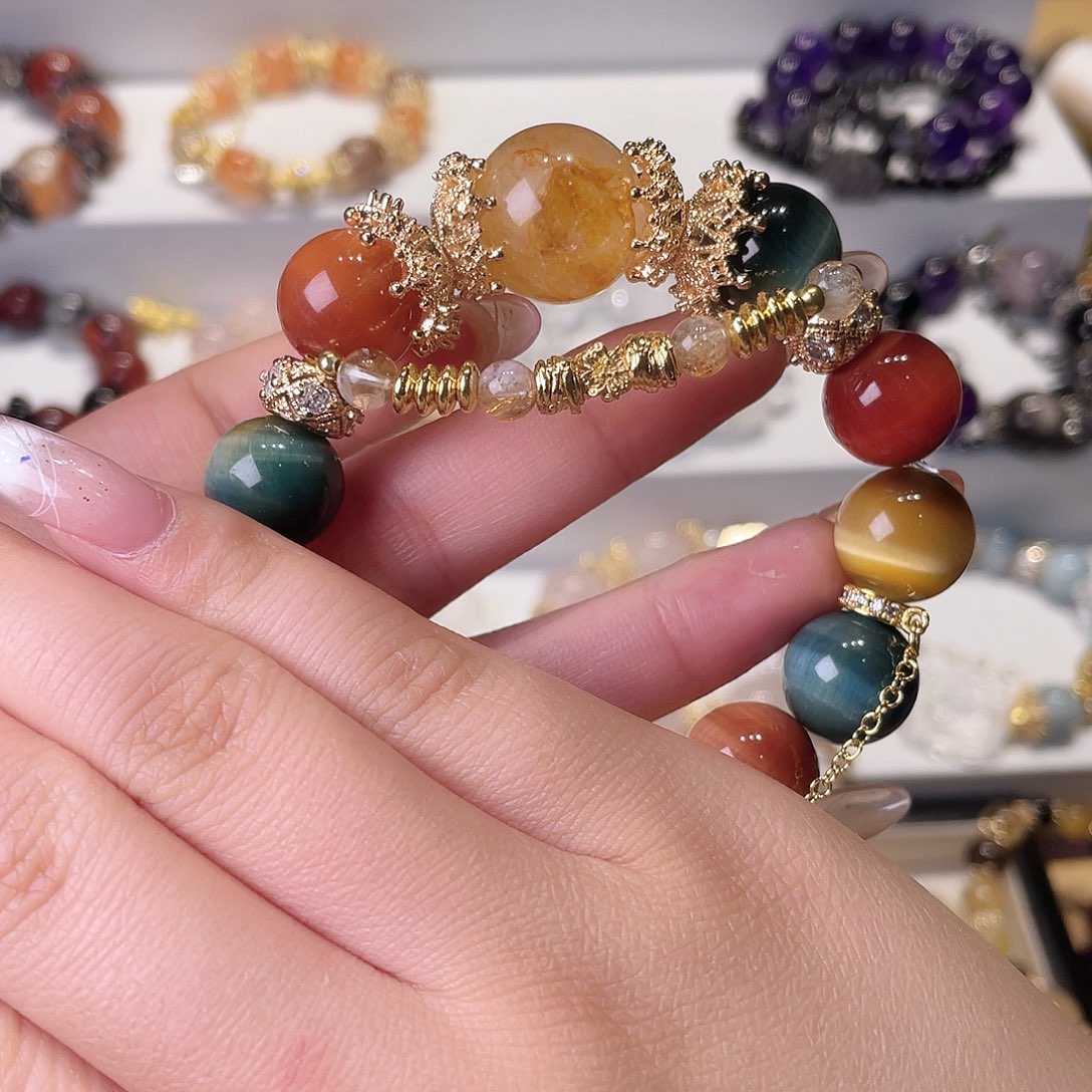 水晶手链合金小***7尺寸