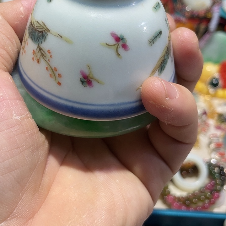 欣青花手绘小主人杯子