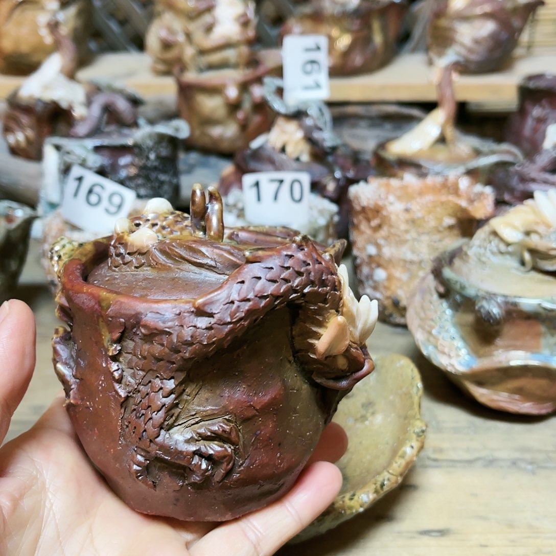 杯柴烧粗陶手捏宝瓶特价