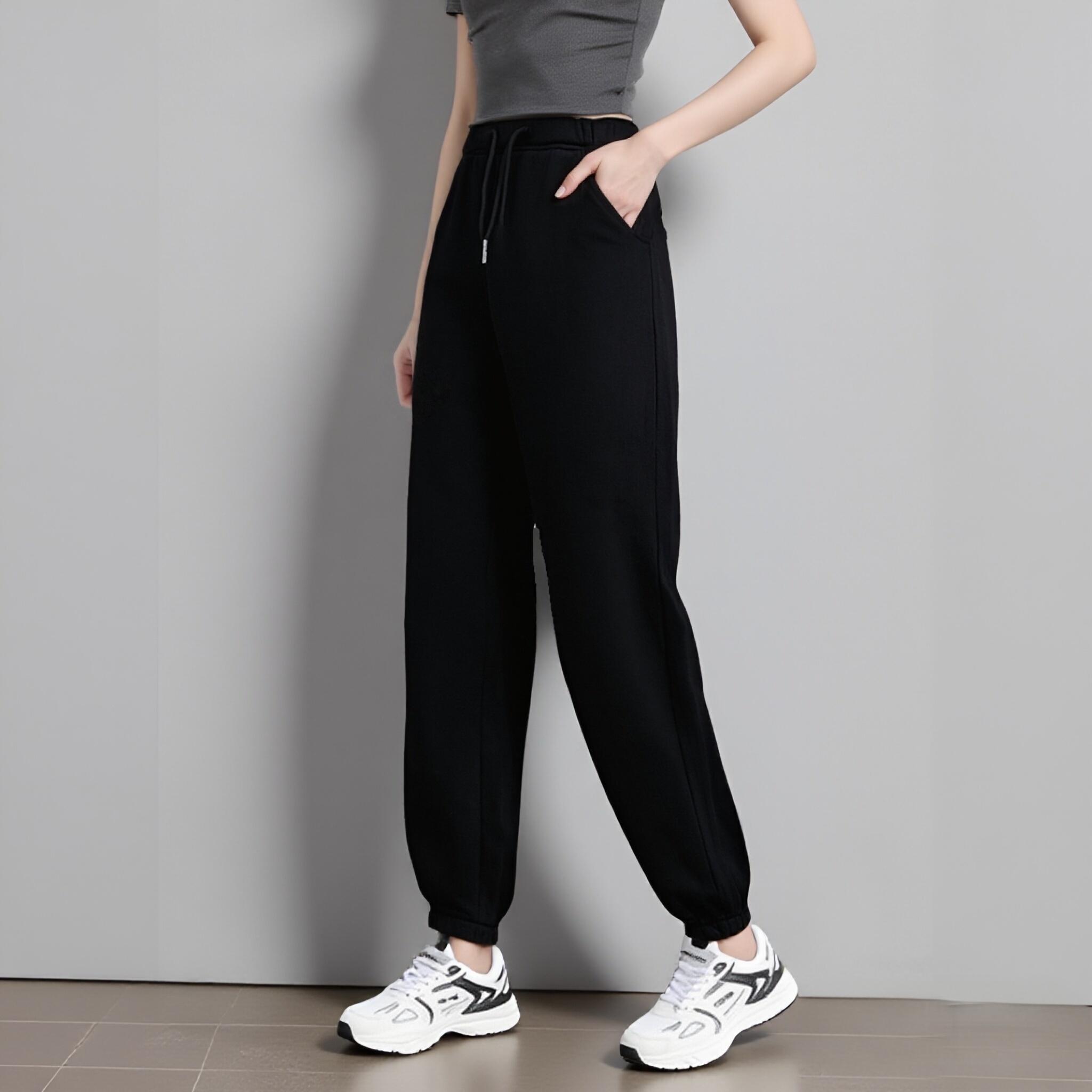 唐狮秋冬束脚裤秋季口袋休闲裤黑色潮流长裤百搭休闲125422093708