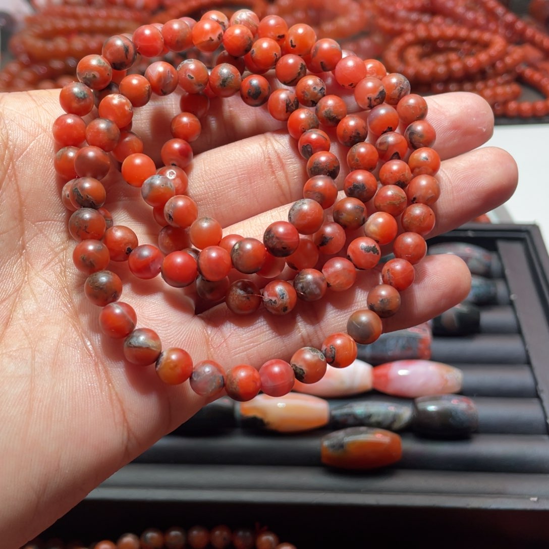 南红玛瑙手链未镶嵌