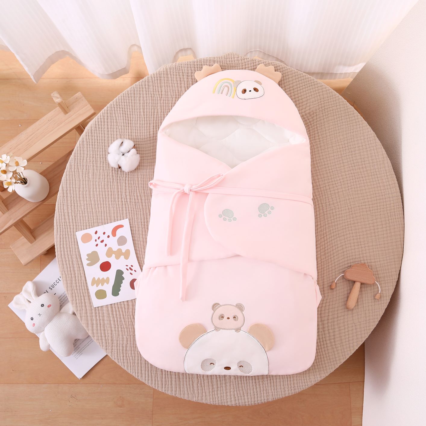 0-3月宝宝可用新生儿襁褓睡袋500g厚款进产房新生儿待产包刚出生