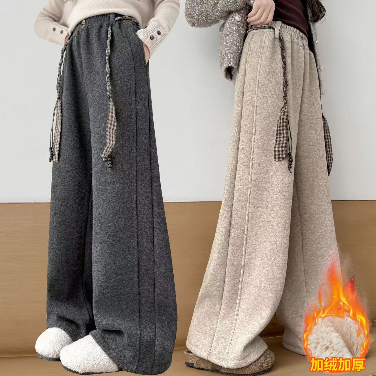 冬季【三合一巨厚兔绒】抗寒-20°一条过冬女童保暖时尚女童加绒裤子