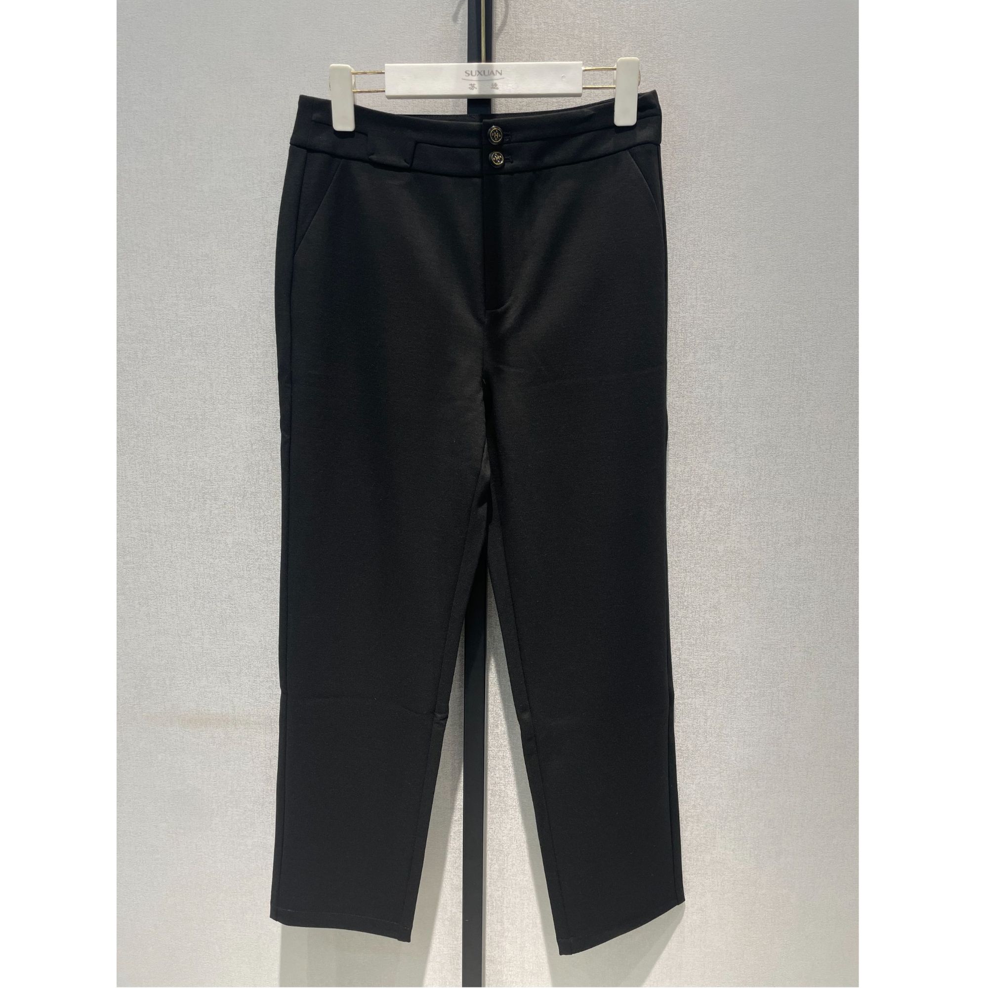 6110299高腰简约显瘦九分裤秋冬