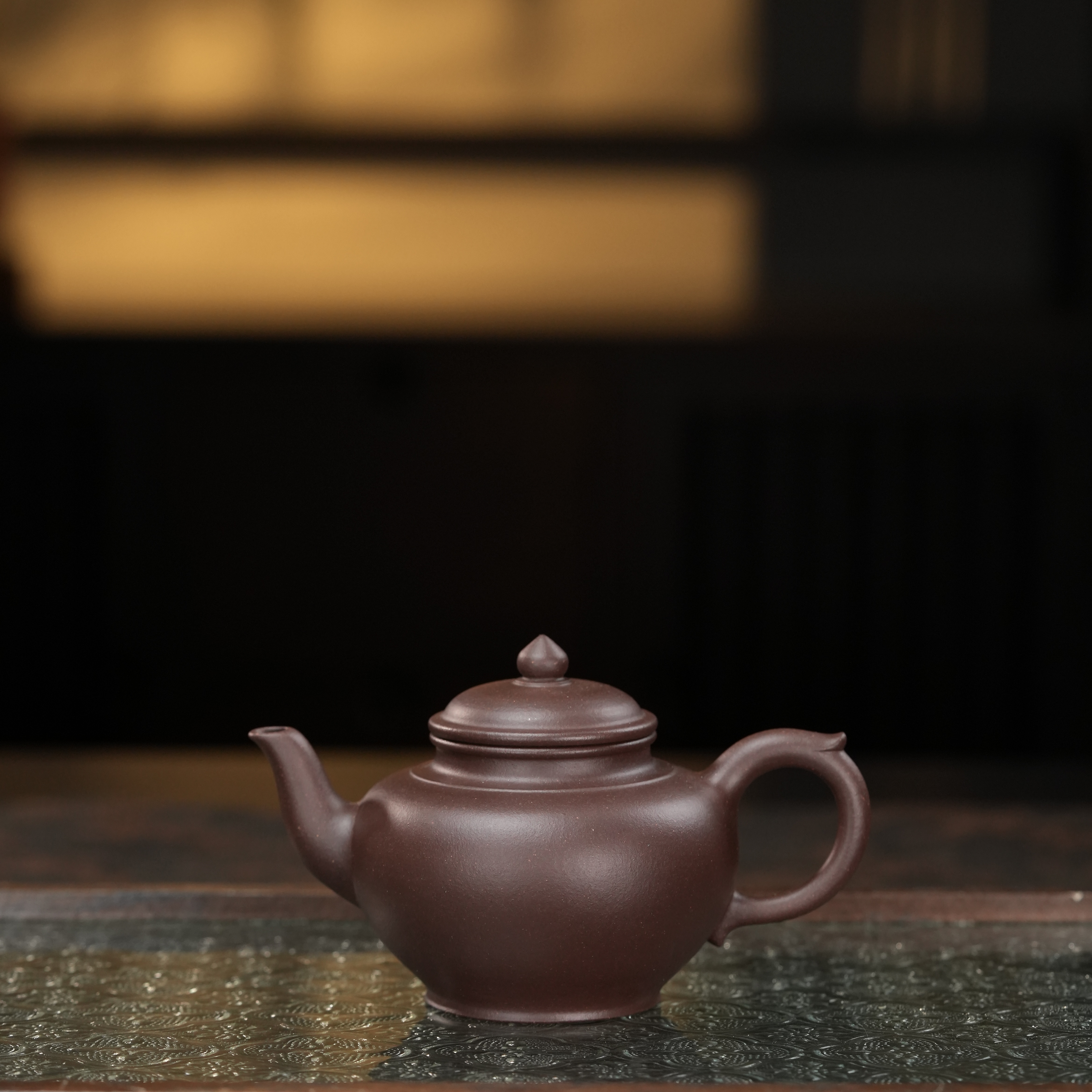 全手工<小笑樱>140cc 黄龙山底槽清 作者 袁高芃 制紫砂壶 