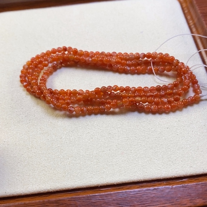 南红玛瑙未镶嵌手串3mm