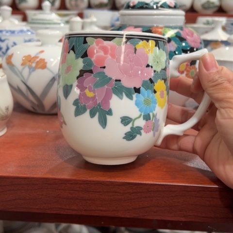 醴陵瓷高温釉下彩手绘满花500