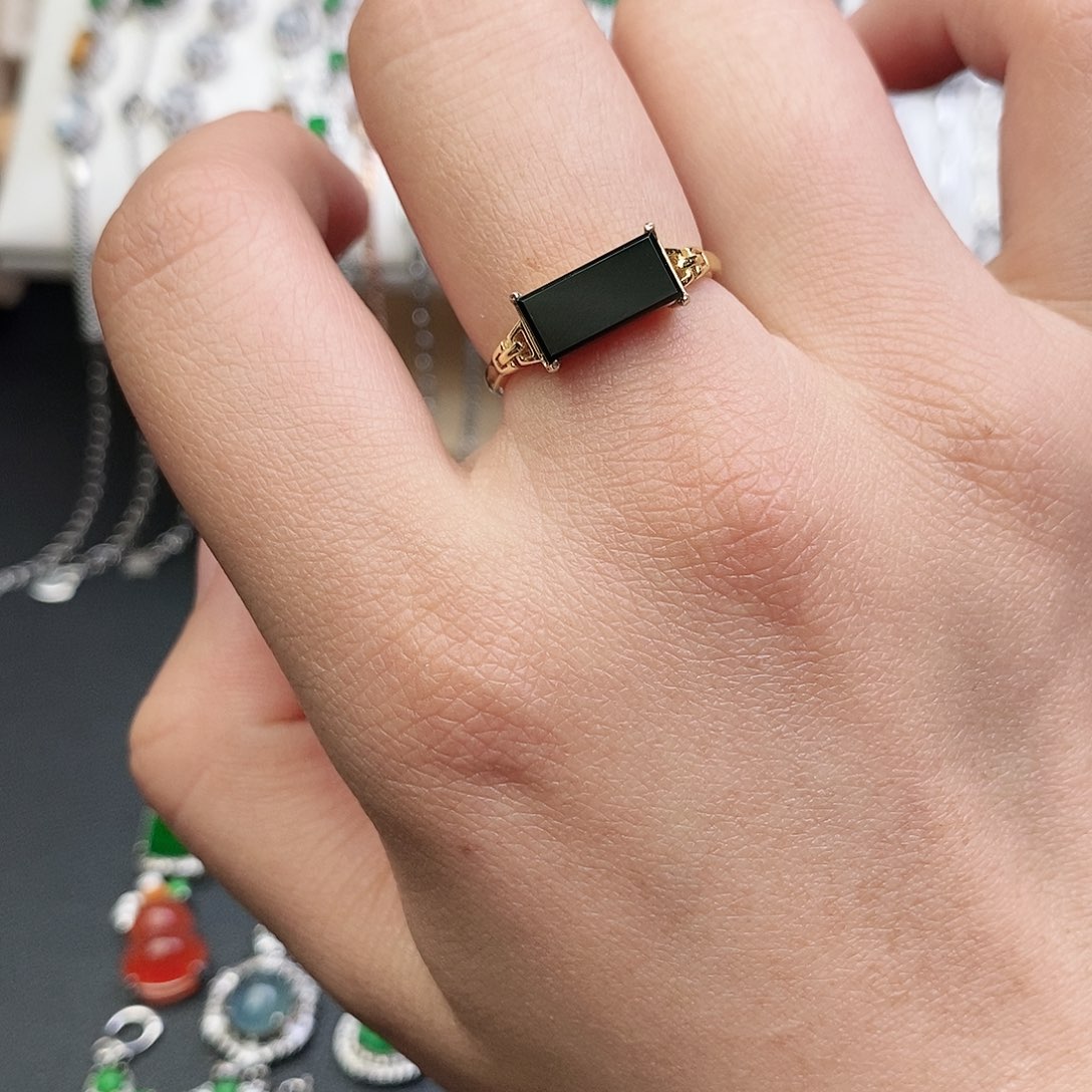 翡翠银S925镶嵌戒指