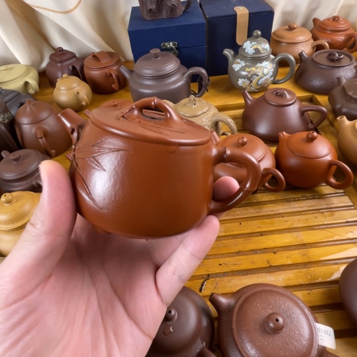 泰***盛紫砂茶壶把jv把军舰