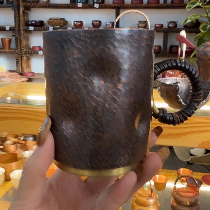 紫铜手工制作口杯