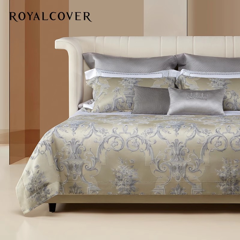 ROYALCOVER/罗卡芙色织大提花四件套 金缕花园