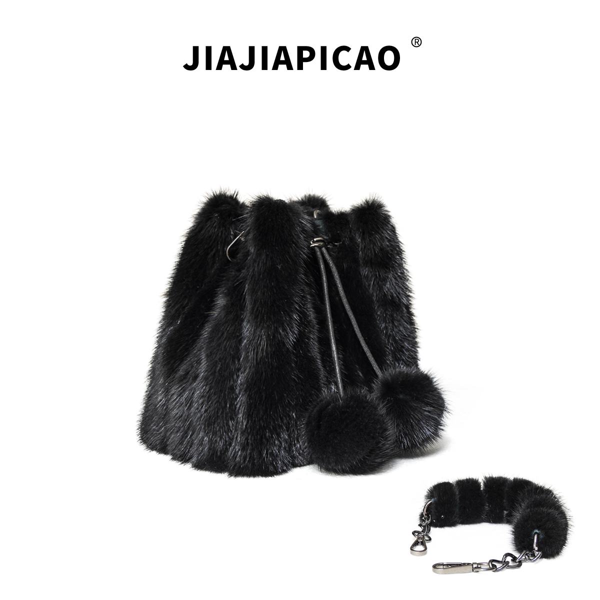 【自成焦点】水貂包 2024秋冬新款水貂毛手拎斜跨包包/22150