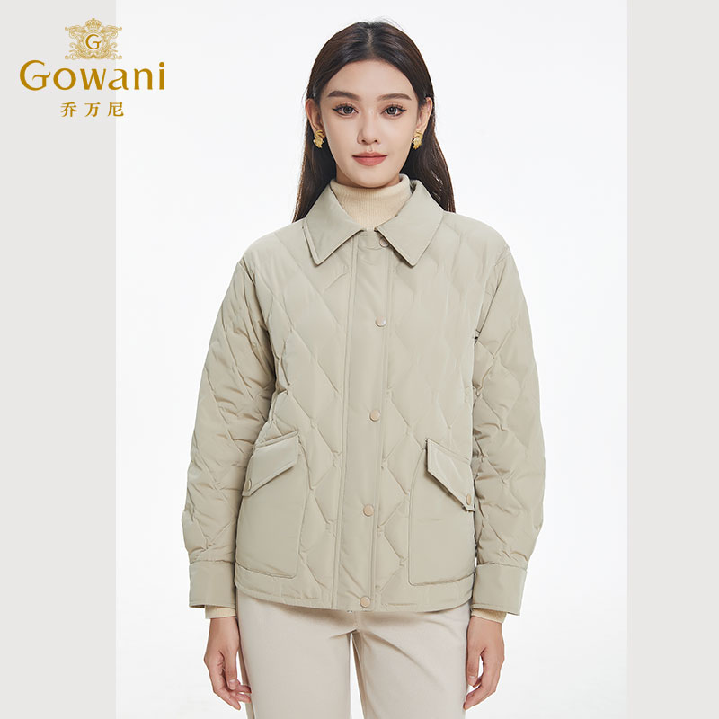 乔万尼时尚轻薄羽绒服女款2025年冬季新款小个子短款外套EF4T172