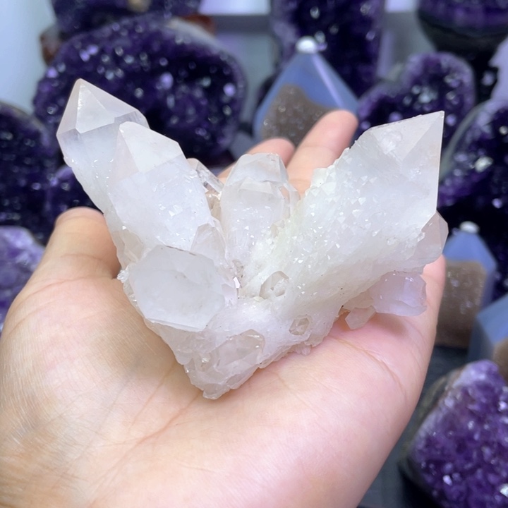 水晶摆件未镶嵌紫晶水晶摆件