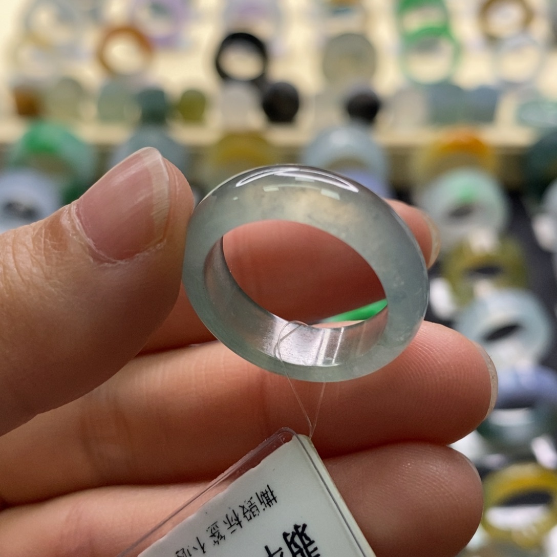 翡翠戒指未镶嵌圈口15