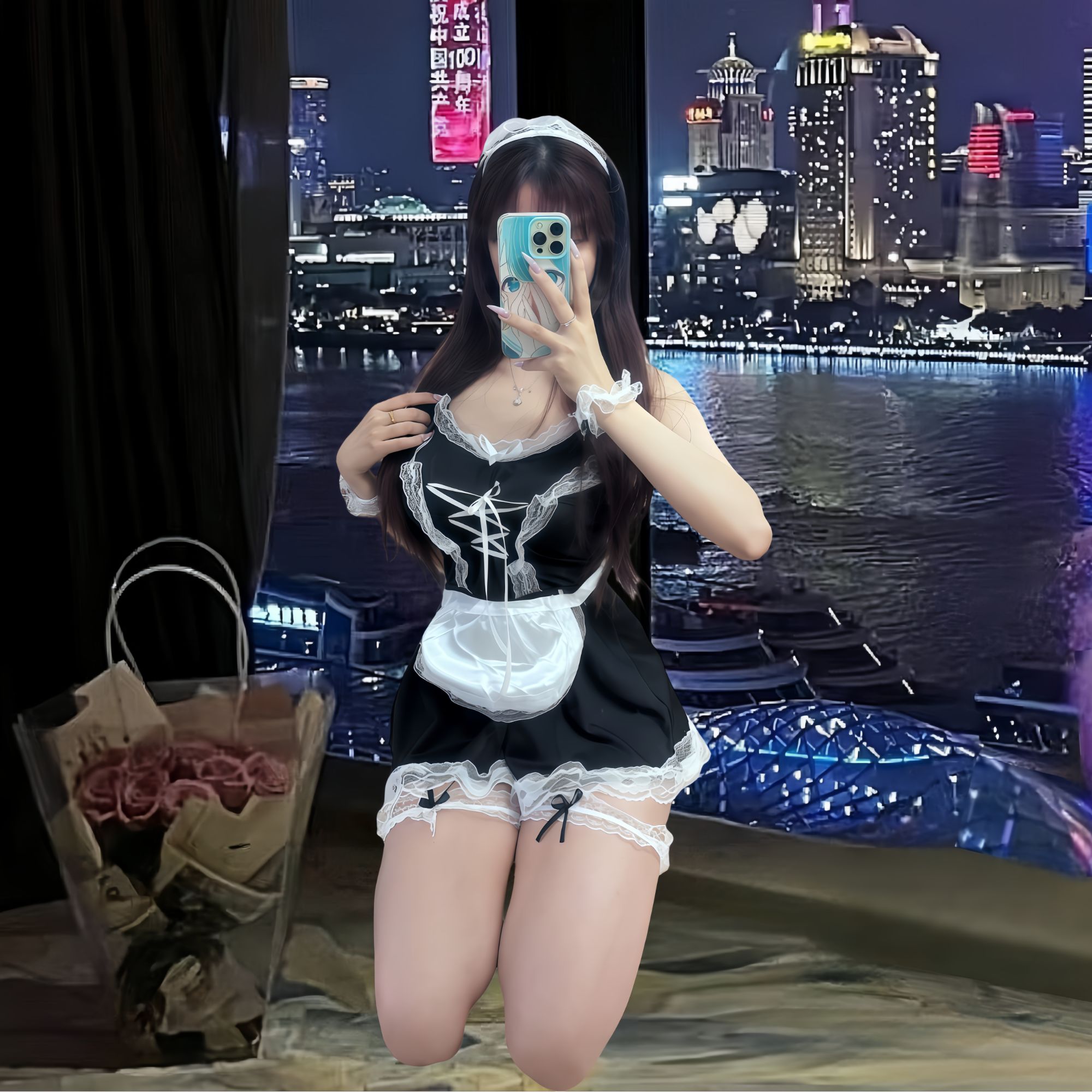 性感蕾丝恋恋猫女仆COS公主萝莉少女连衣裙约会战袍纯欲制服女佣