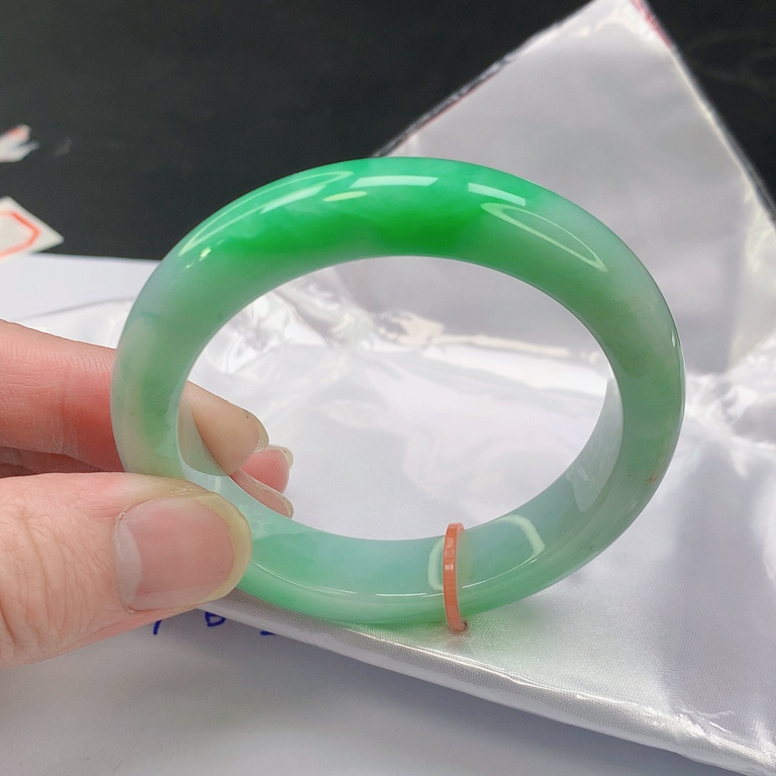 翡翠手镯未镶嵌003缅甸天然翡翠A货