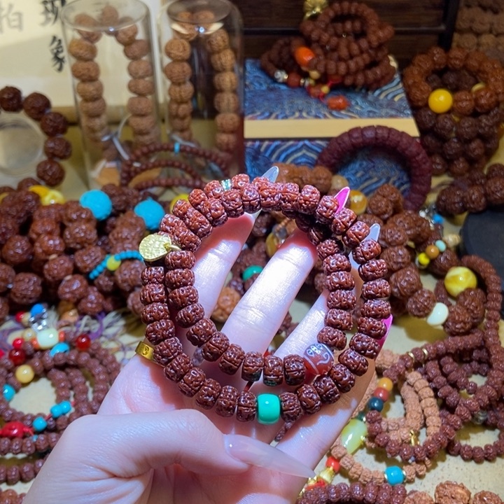 吊坠金刚菩提105玉化双圈藏切