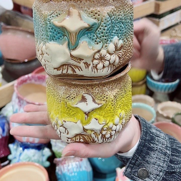 有孔，凑单福利满10元发货陶瓷多肉花盆！