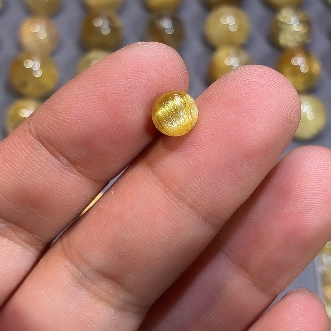 珠宝半成品未镶嵌发晶单珠75+160