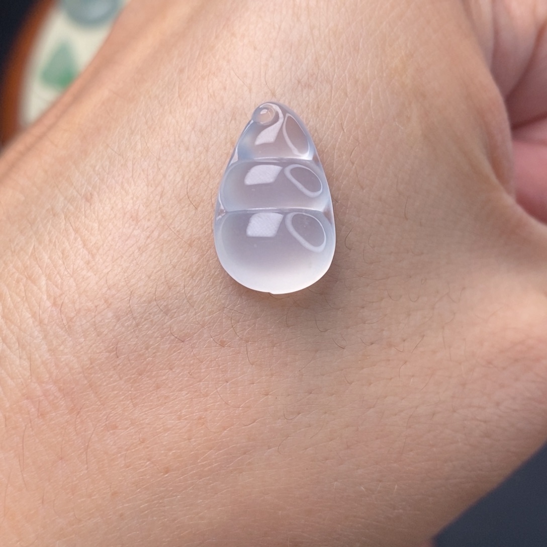 翡翠未镶嵌颈饰双面鼓卡6➕豆豆